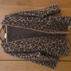 Sezane Oscar Leopard Print Jacket, Quiet Luxury, French, Statement, GUC, OS